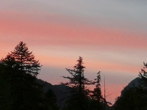 Coucher de soleil à Névache