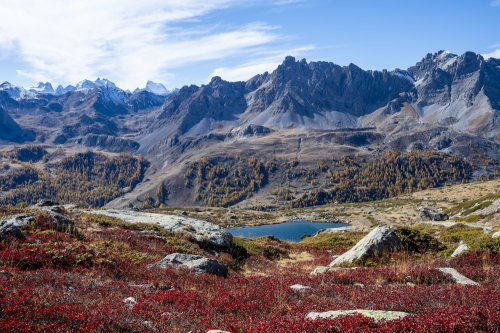 Lac Laramon avec vue sur les Ecrins